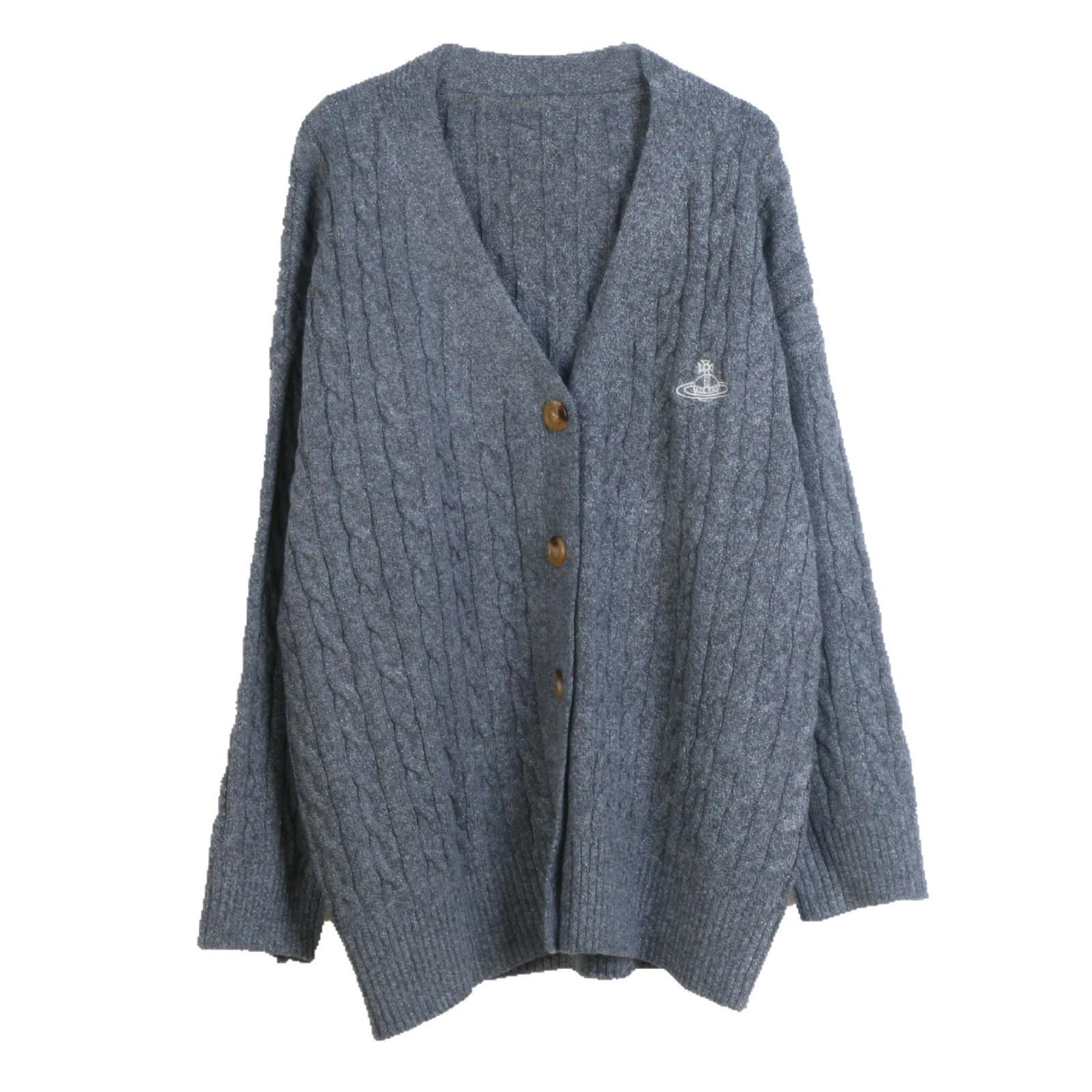 

Трендовый бренд Saturn Вышитый трикотажный кардиган с V-образным вырезом Large