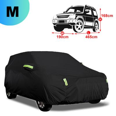 Fundas universales para vehículos todoterreno, impermeables, para exteriores, con protección contra el sol, la lluvia y la nieve, con diseño de cremallera, color negro, tallas S a XXL