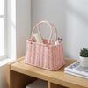 Wicker Style Storage Basket Weave Multipurpose Organizer Bin Durable And Lightweight For Home Office Use