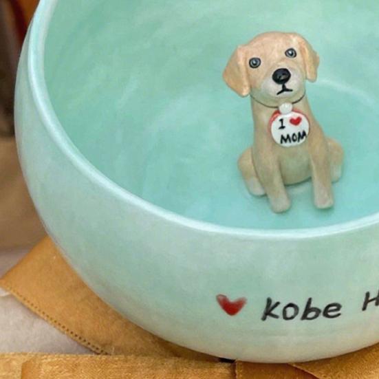 350ml Ceramic Cup with Hidden 3D Animal Handmade Figurine Mug Cartoon Rabbit Dog Cat Coffee Cup Beverage Holder
