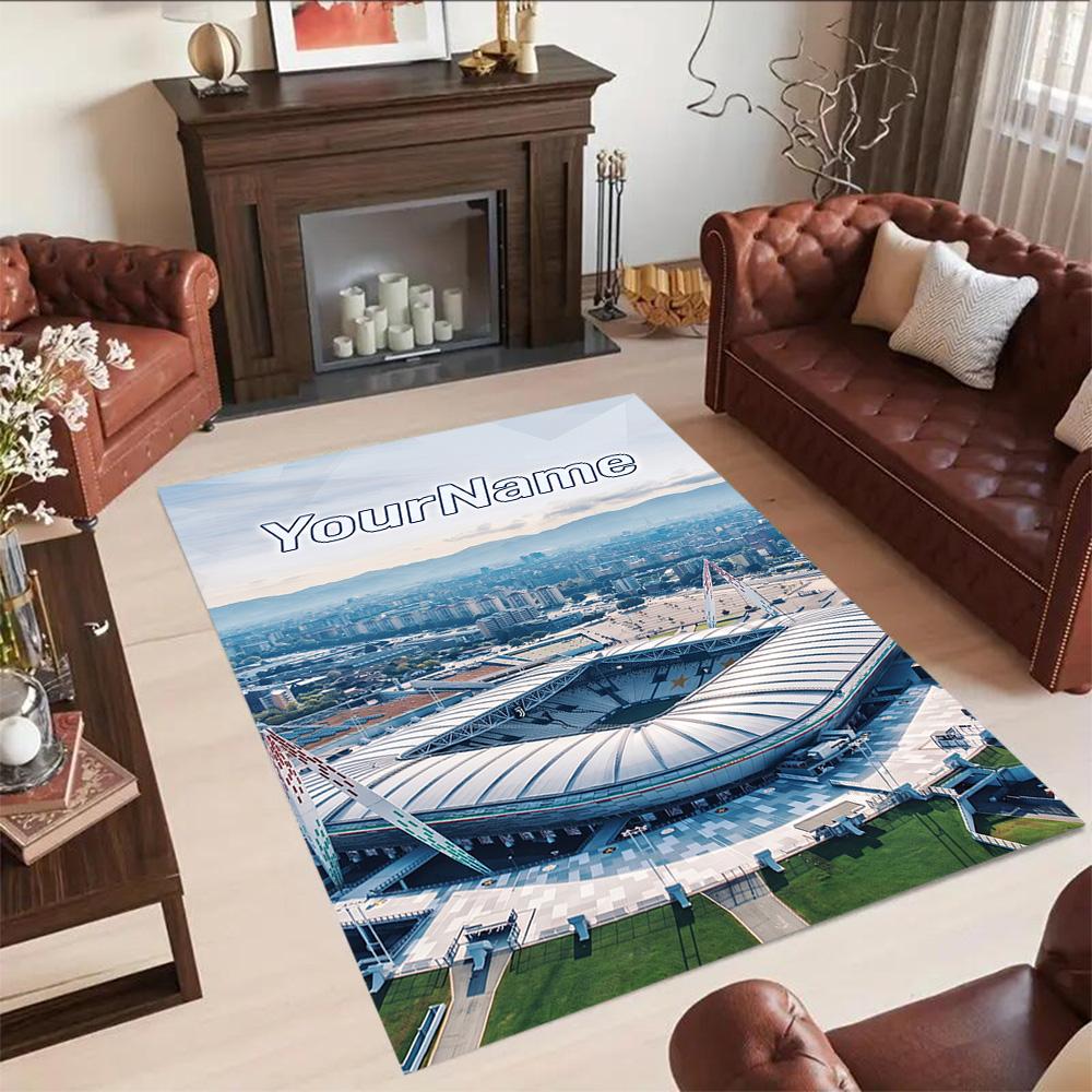 Juventus Customized Name Floor Rug Office Rug Perfect for Dining Room Game Room Outdoor Decorate Room Anti-slip Rug Decorate Offices Spiritual Gift
