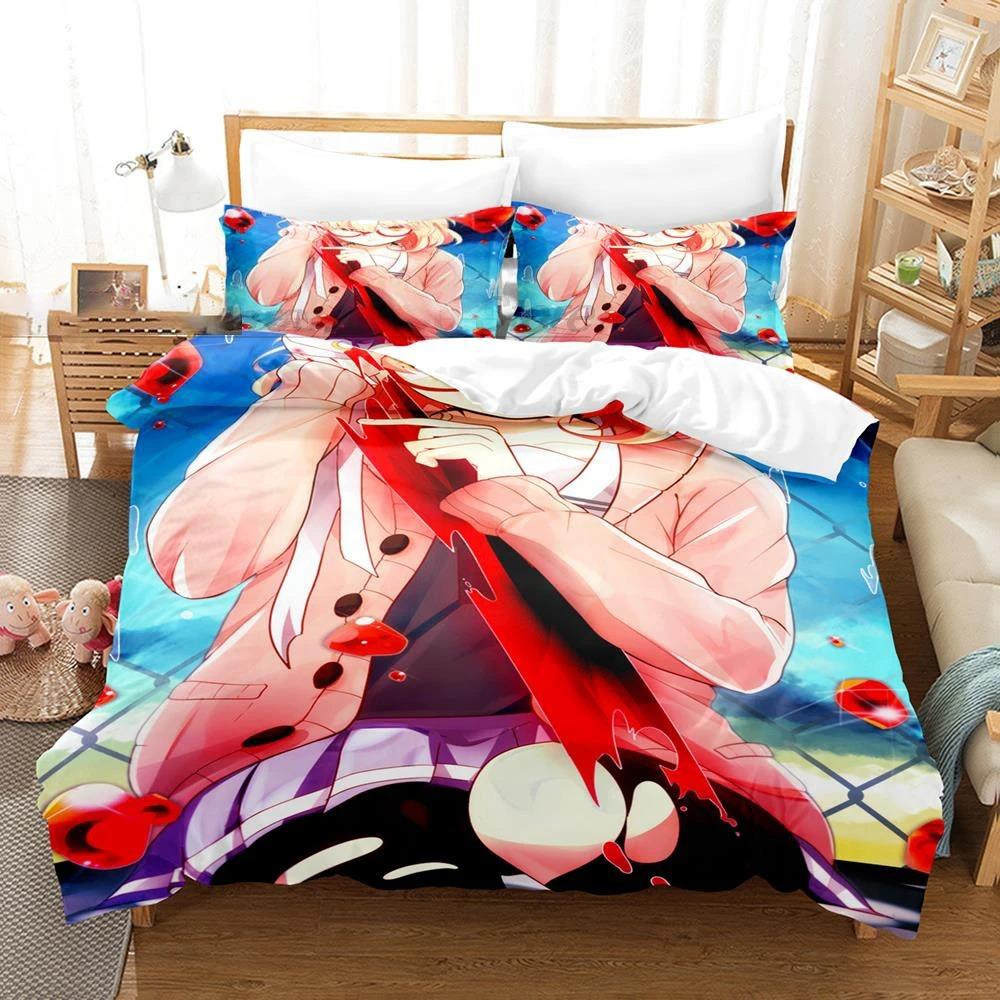 Anime Beyond the Boundary Mirai Kuriyama Bedding Set Boys Girls Twin Queen Size Duvet Cover Bed Kids Adult Home Textileextile