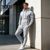 Solid Color Tracksuit Hoodie Pants Two Piece Set for Men, Sports Hooded Sweatshirt Men Active Wear & Drawstring Sweatpants, Fall Winter Casual