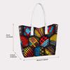 Vibrant Ethnic Pattern Tote Bag Chic Portable Daily Use Casual Handbag