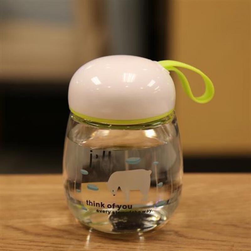 FUGUANG Mini Cute Polar Bear Penguin Portable Glass Cup