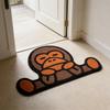 Cartoon Monkey Irregular Rug Soft Washable Living Room Bathroom Entry Door Mat Children's Bedroom Carpet Home Decor