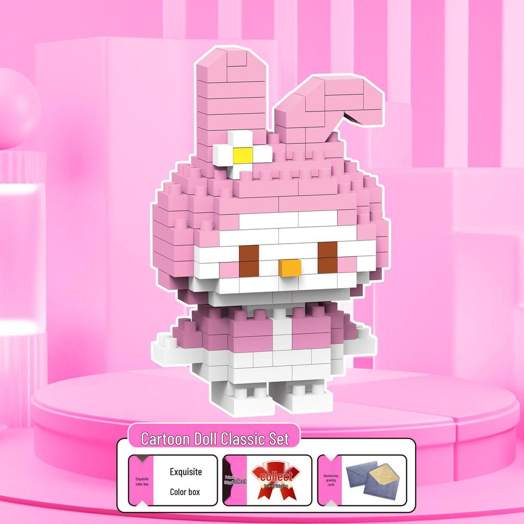 Figuras de Desenho Animado de Micro Partículas Compatíveis com LEGO - Brinquedo de Montagem Educacional para Crianças Caixa Surpresa Ornamentos