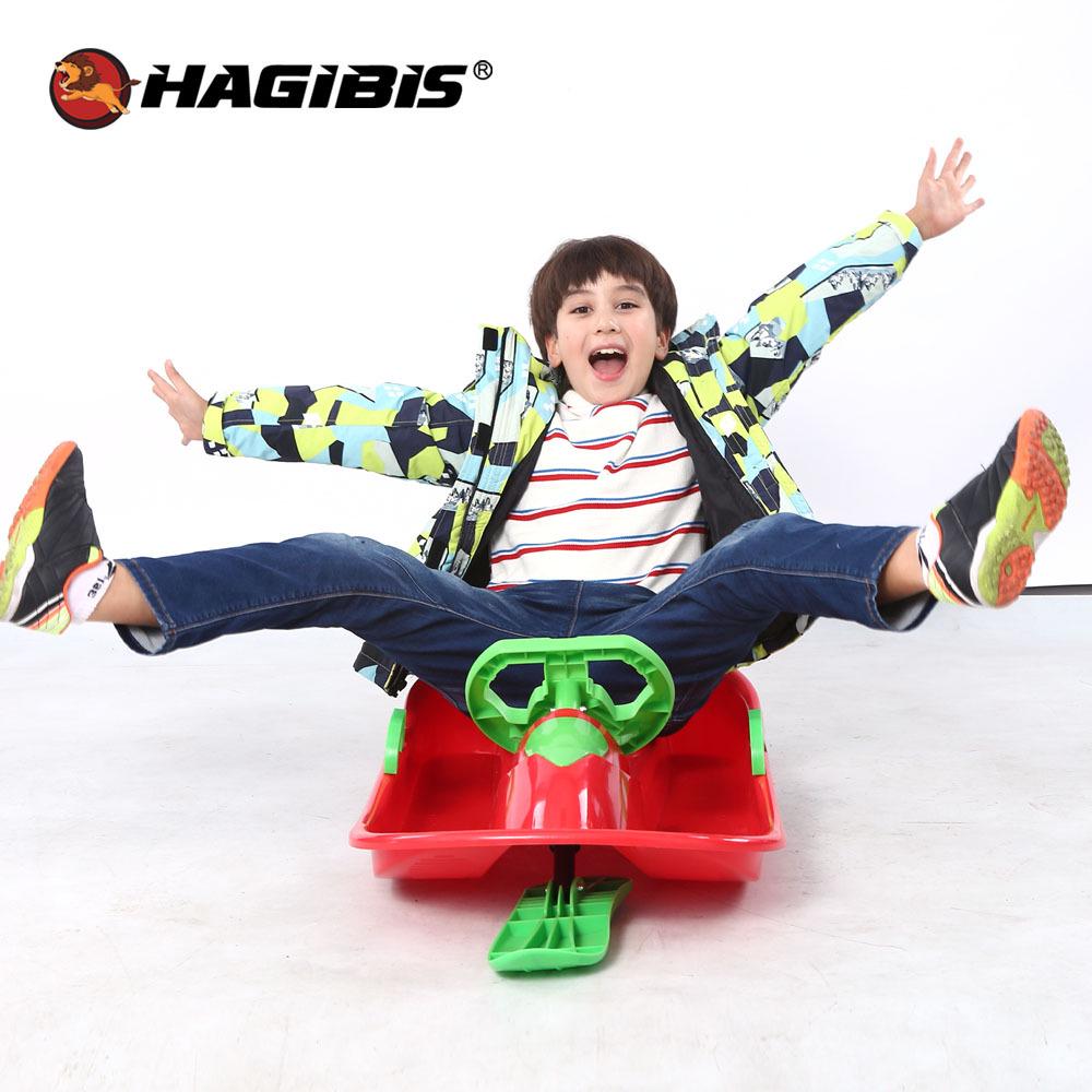 Adult Snowboard Sled with Steering Wheel and Brakes