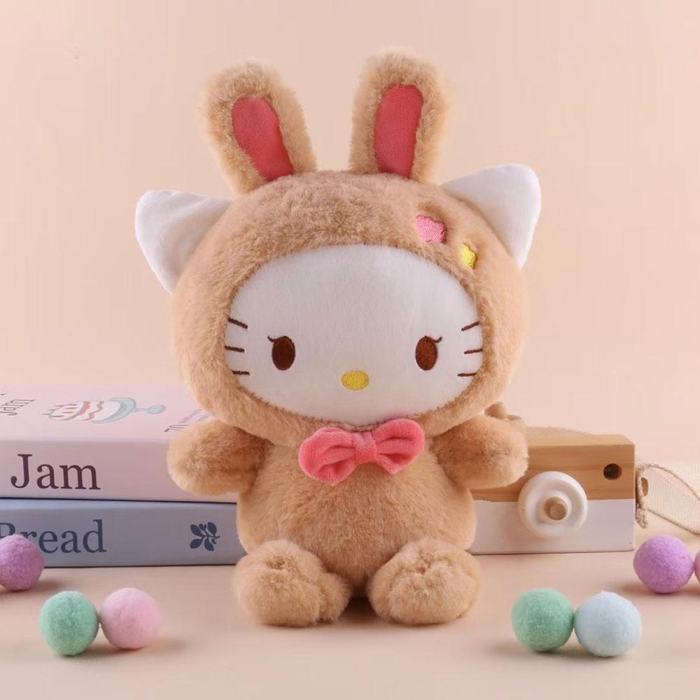 New 25CM Sanrio Plush Doll Toys Kawaii Hello Kitty Kuromi Melody Cinnamoroll Soft Stuffed Plushie Toy Anime Toy Gift For Kids