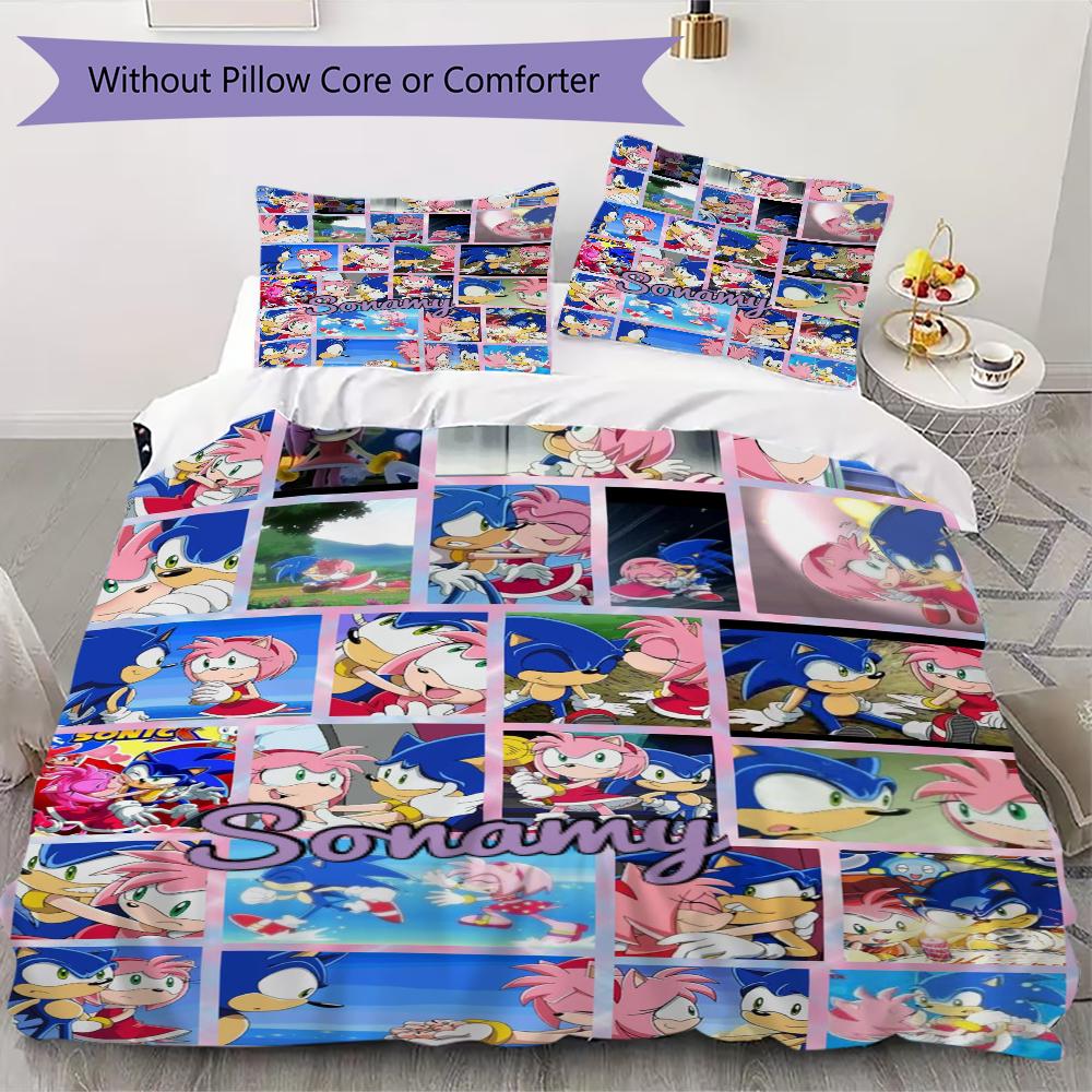 Shadow Hedgehog Bedding Without Core 1 Duvet Cover 2 Pillowcase Without Core Duvet Cover And Pillowcase Christmas Birthday Gift