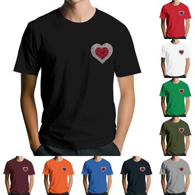 Men's  Popular T-shirt Printed Round Neck Short Sleeve T-shirt