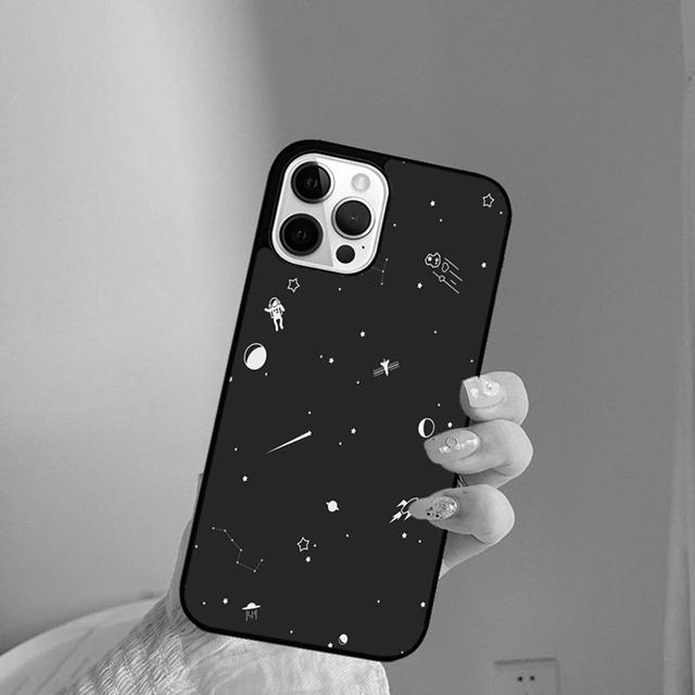 Astronaut Stars Constellation Phone Case Back Cover for iPhone 17 Air 16 15 14 13 11 12 Pro Max PlusS Shell Coque