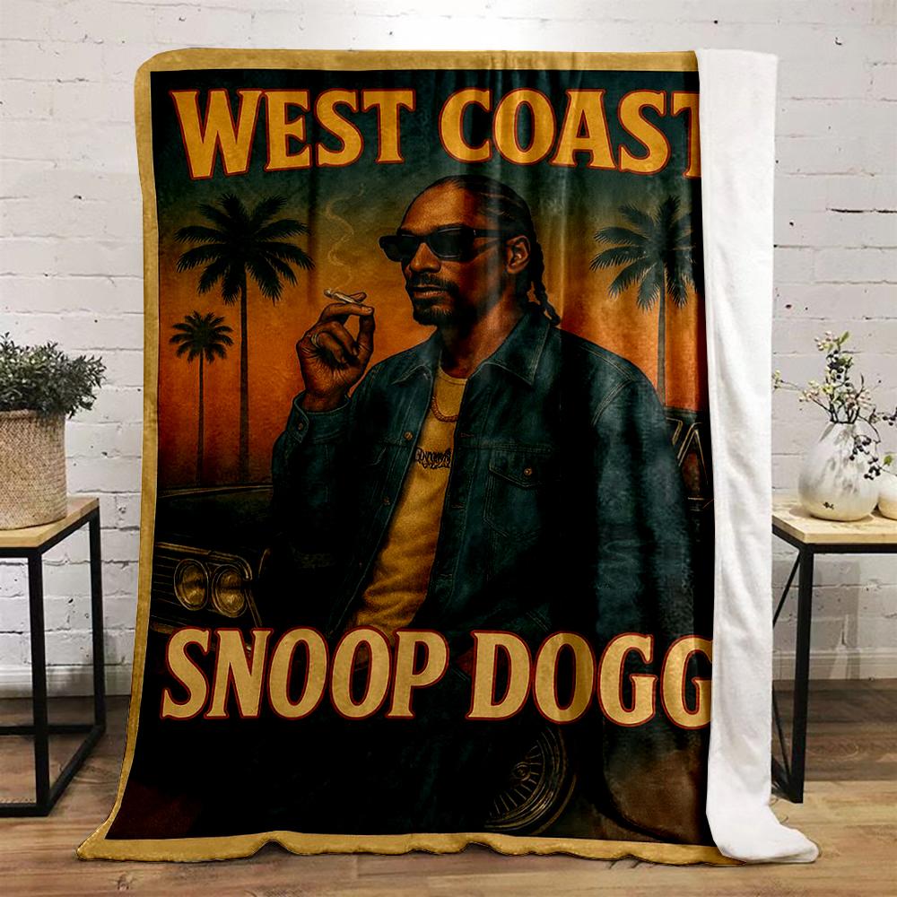 West Coast Vibes Bedroom Blanket Design Printed Flannel Blanket for Bedroom, Living Room, Sofa, and Nap