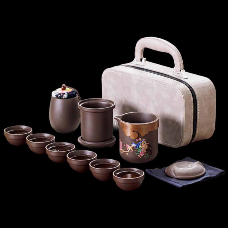 Woding Zisha Color-Changing Portable Travel Tea Set