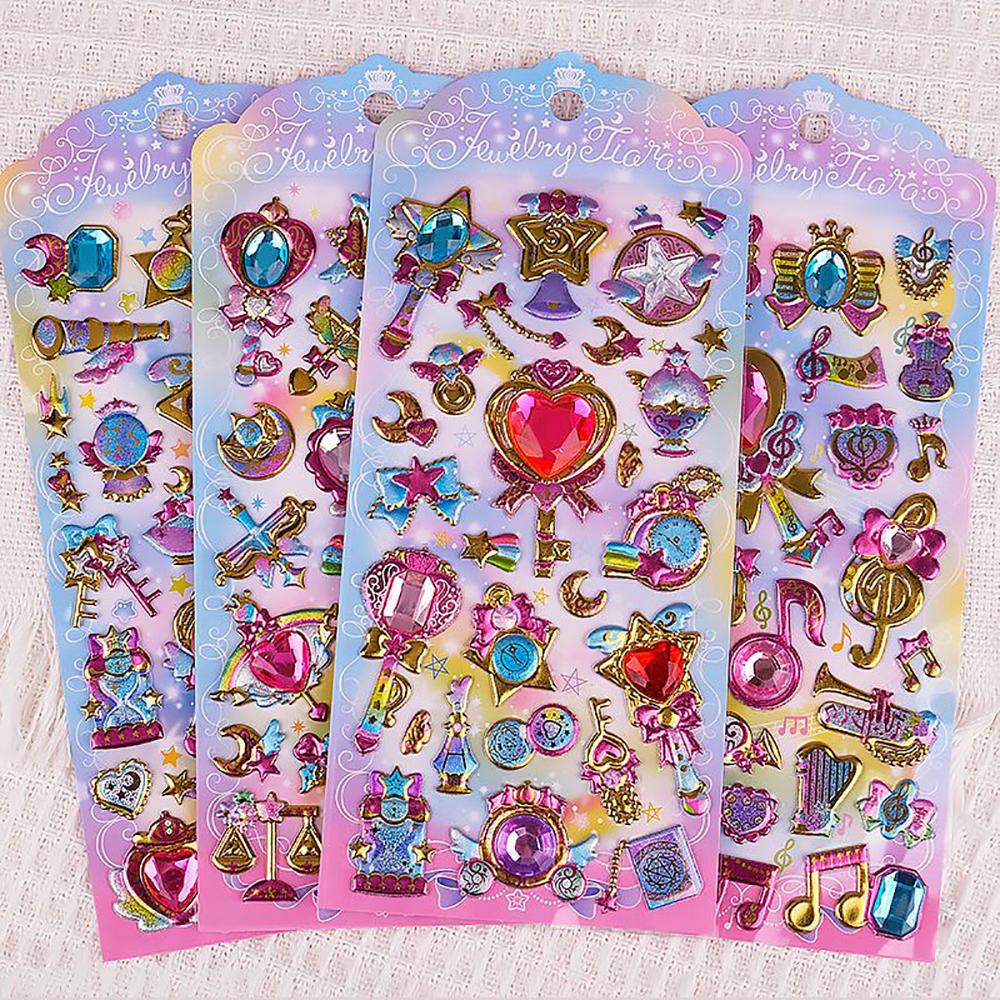 8pcs Random Wand Princess Stickers Magical Girl's Gift for Scrapbooking Material Craft Supplies Kawaii