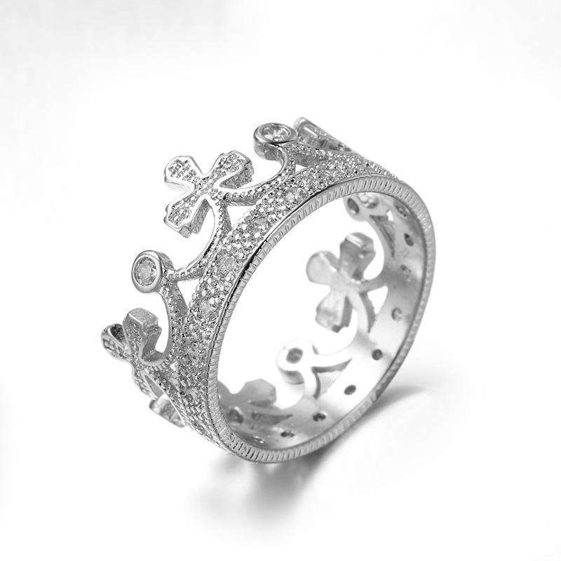 

SODROV кольцо в форме короны женские свадебные украшения 6 белый