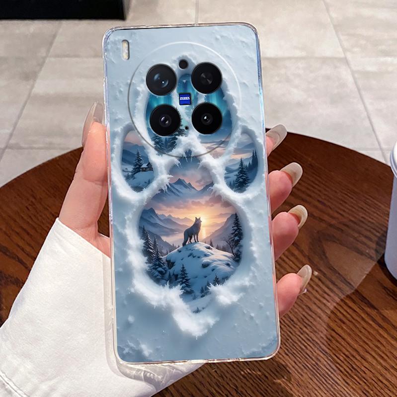 Green Fluffy Cartoon Rabbit Pattern Phone Case For Vivo X300 Pro Transparent TPU Soft Cover Shockproof Couple Protective Shell