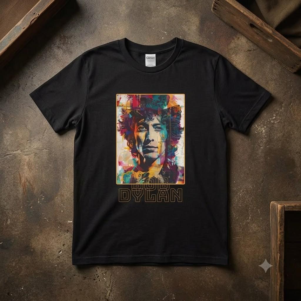 Bob Dylan Graffiti T-Shirt, Bob Dylan Unisex Tee Model 3 David
