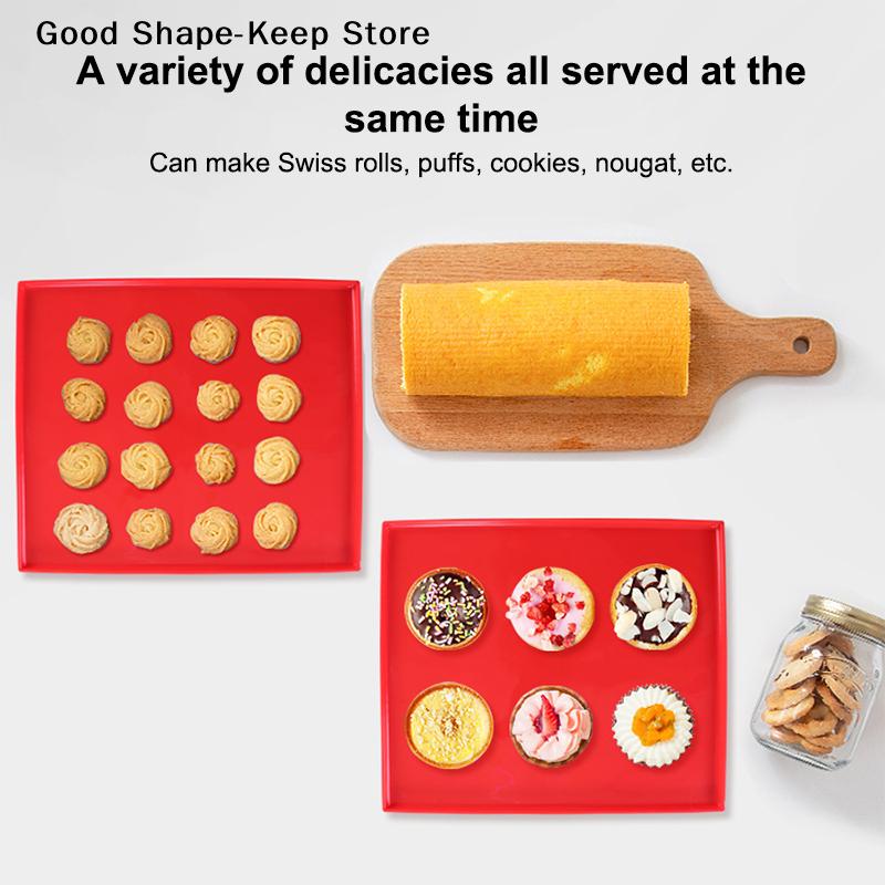 1Pcs Multifunctional Non-stick Bakeware Tray Pan Silicone Cake Roll Mat Painted Pad Pastry Swiss Roll Baking Mold Tool