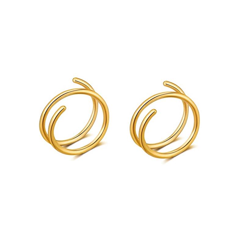 Stainless Steel Double Helix Nose Hoop Ring for Women Creativity Pircing Nariz Tragus Cartilage Ear Piercing Unisex Gift
