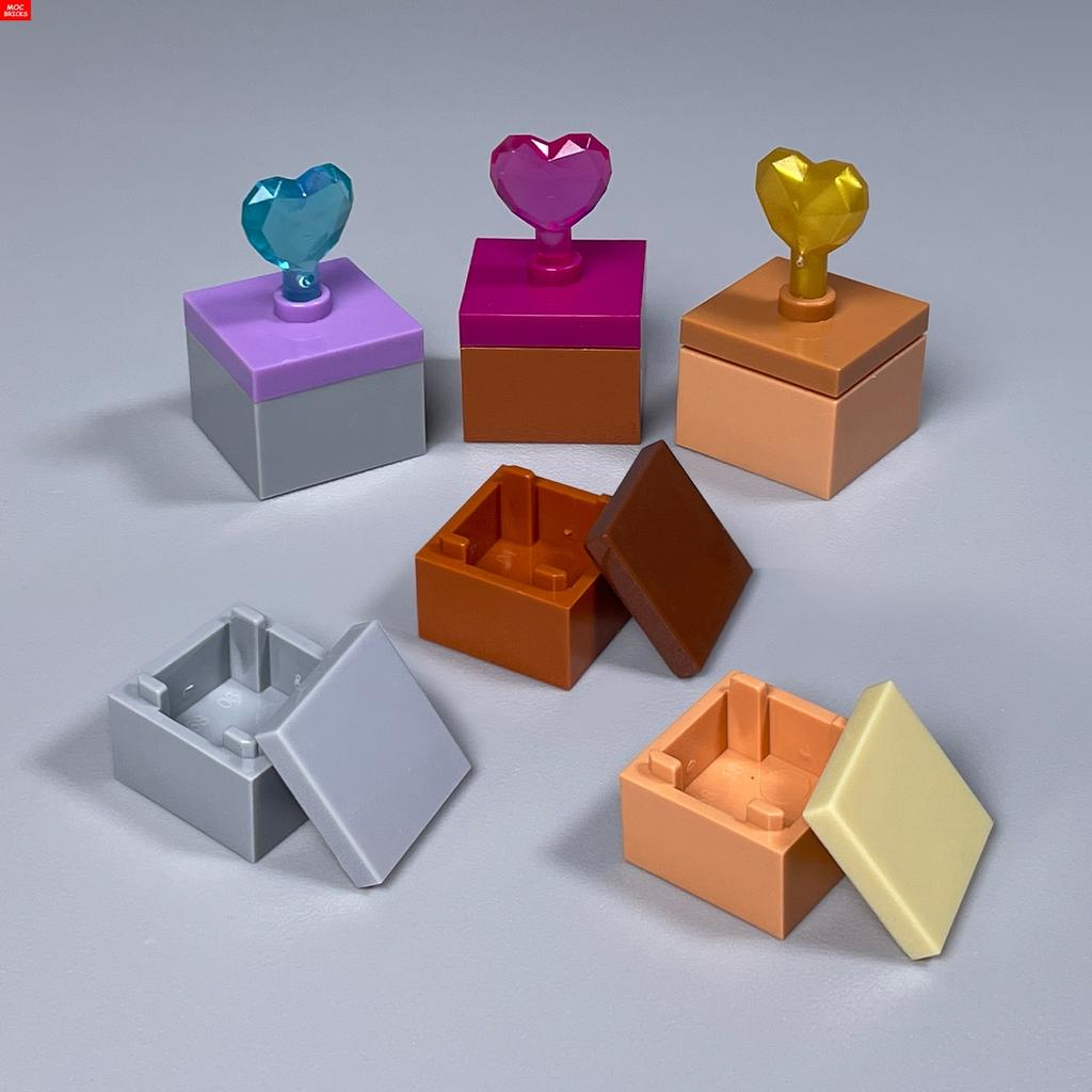 MOC Bricks Courier Delivers Presents Printed Gift Box Packages Newspaper Disc Mailbox Scooter Building Blocks Children's Toys