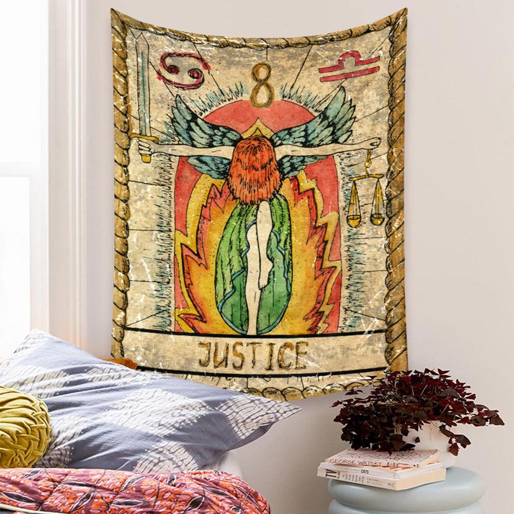 Colorful Astrology Tapestry Sun Star Moon Wall Hanging Decor for Bedroom Living Room Astral Design Headboard Decoration