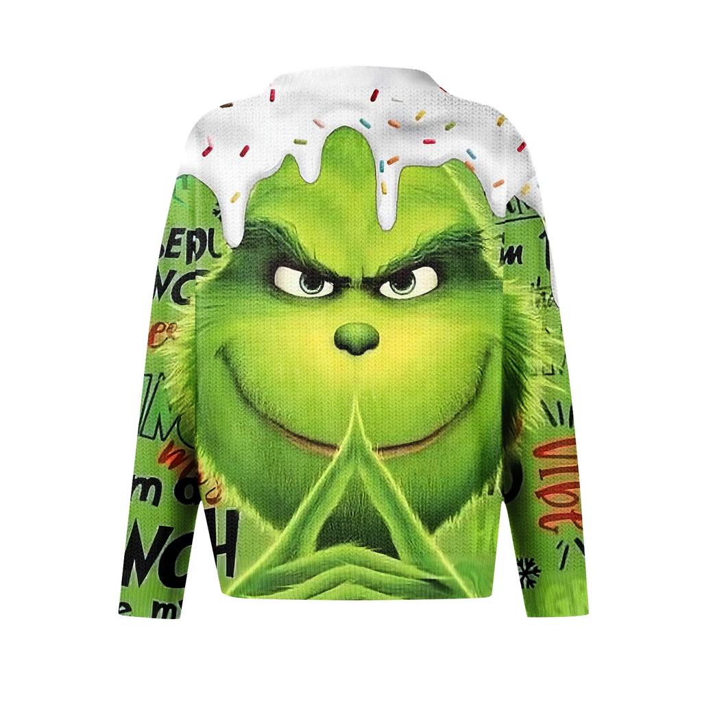 Women'S Christmas Sweater Cute Fun Christmas Sweater Fall And Winter Long Sleeve Knitted Sweater