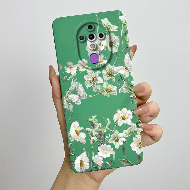 For Tecno Spark 6 KE7 Case Spark6 Silicone TPU Soft Phone Casing Sweet Painted Printed Shockproof Protective Back Cover