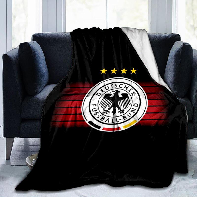 German Football Emblem Printed Throws Blanket Soft Flannel Blankets for Couch Bed Gifts for Men Women Picnic blanket Christmas gifts