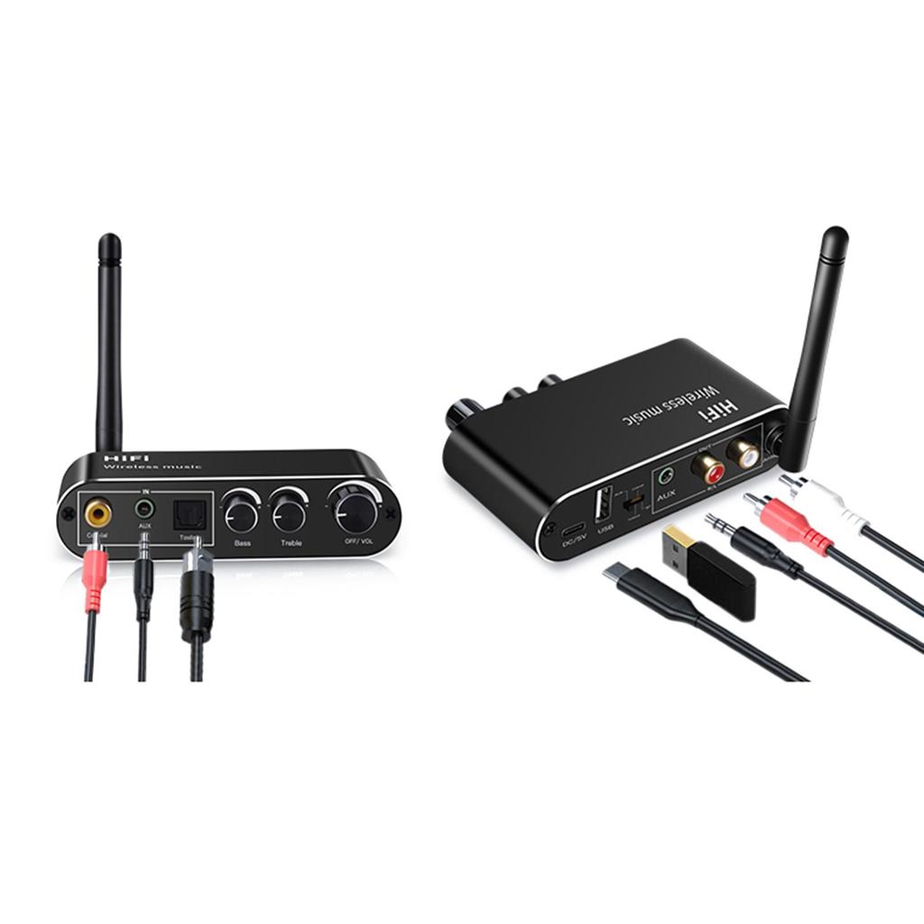 DAC Audio Decoding Digital Signals To Analog with Bluetooth-Compatible Optical Coaxial Audio Decoding Converter