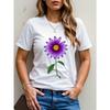 Womens Casual T Shirt Short Sleeve Round Neck Tee Summer Daily Wear Top Vacation T Shirt,  Crew Neck Shirt, Comfortable Casual Fit