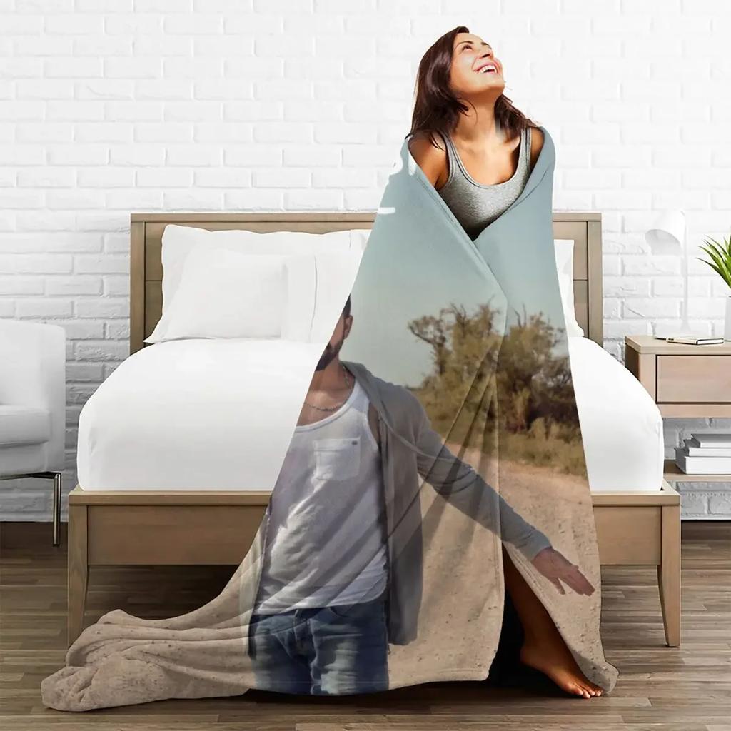 Soft Warm Blanket Travel Kendji Girac Throw Blanket Pop Music Singer Album Flannel Bedspread Bedroom Pattern Sofa Bed Cover
