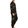 Herren-Pyjama-Set mit Knöpfen und langen Ärmeln - Bequeme Nachtwäsche für Zuhause und zum Entspannen