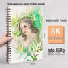 A4 Coil-Bound Thickened Sketchbook: Blank Watercolor Marker Paper for Children's Art 