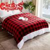 1 Christmas And Halloween Themed Thick Flannel Plaid Blanket Multi-Functional Soft And Comfortable Perfect For Holiday Gifts