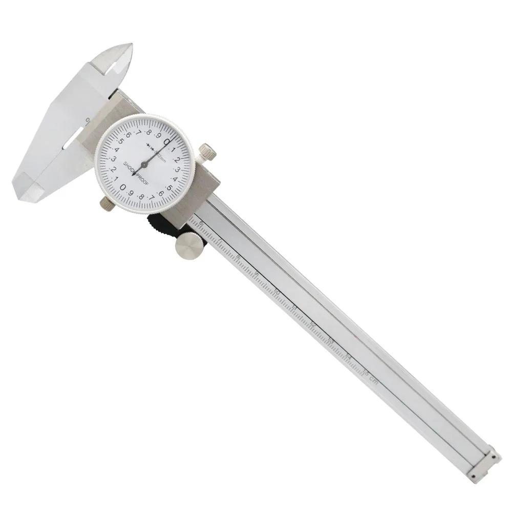 Штангенциркули с круговой шкалой 0-150 мм 0,02 мм Высокоточный промышленный штангенциркуль из нержавеющей стали, ударопрочный метрический измерительный инструмент
