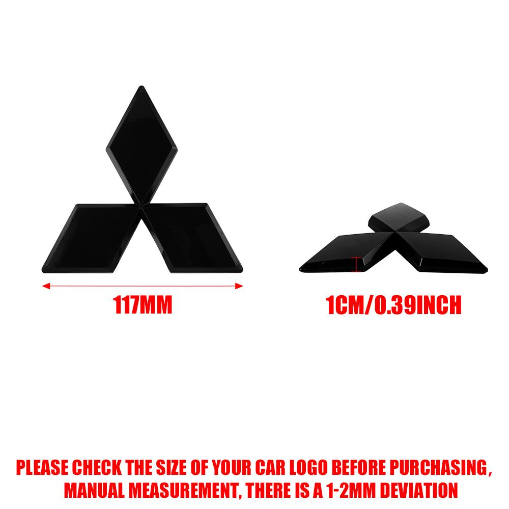 Adesivo de Logo 3D ABS para Grade Frontal, Porta-malas, Volante de Carro Para Mitsubishi Lancer Lancer EX Galant ASX Outlander Pajero Eclipse
