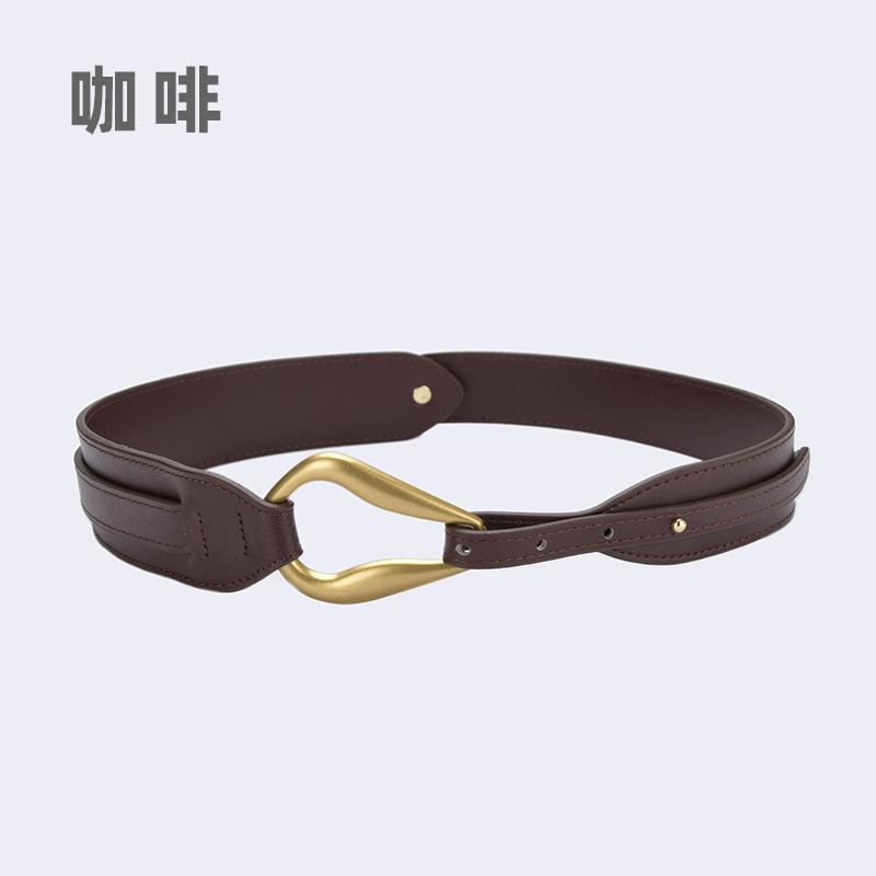 Leather Decorative Belt Large Trench Coat Sweater Elastic Wide Belt Waist With Waist Seal With Dress