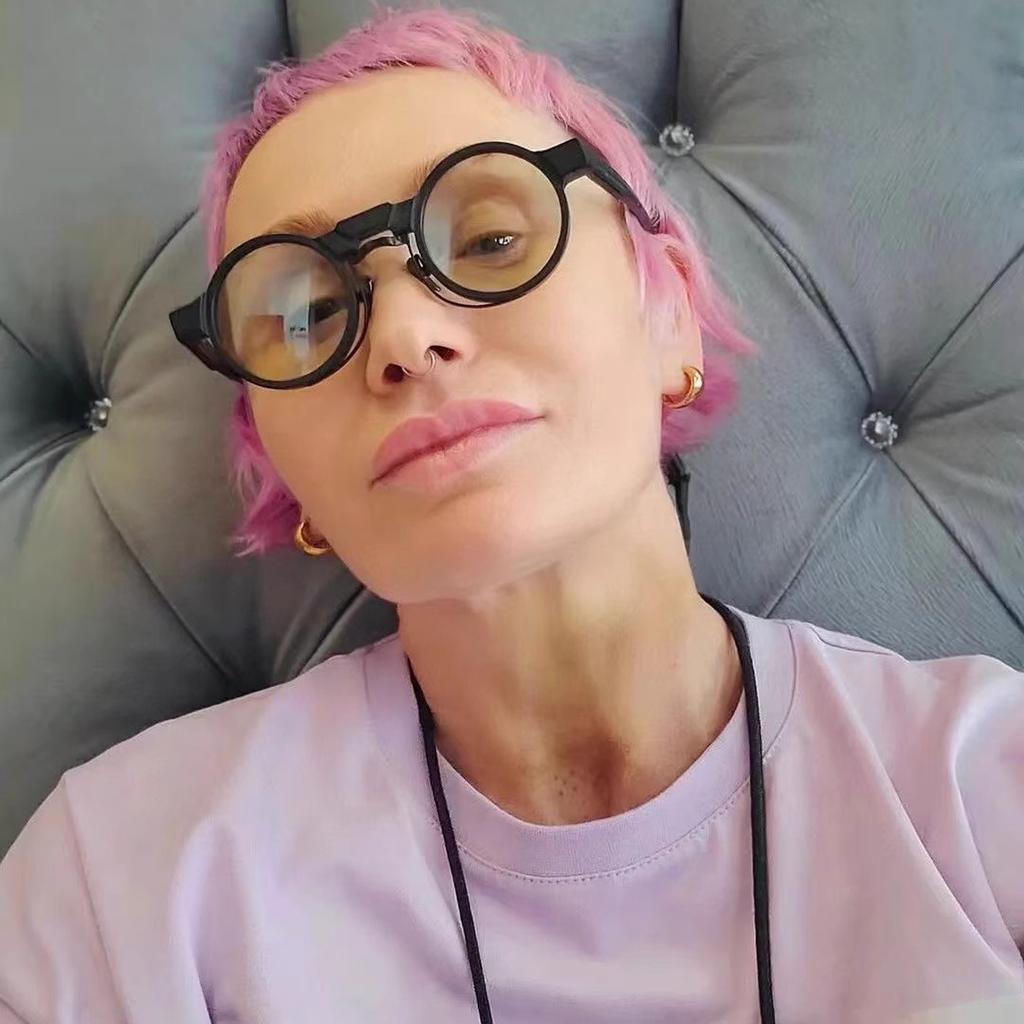 Vintage Round Acetate Optical Glasses Frames Handmade High-Grade for Men Women Punk Eyewear