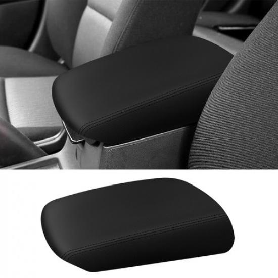 Synthetic Leather Black Stitch Center Console Lid Cover For Mazda 3 Axela 06-12