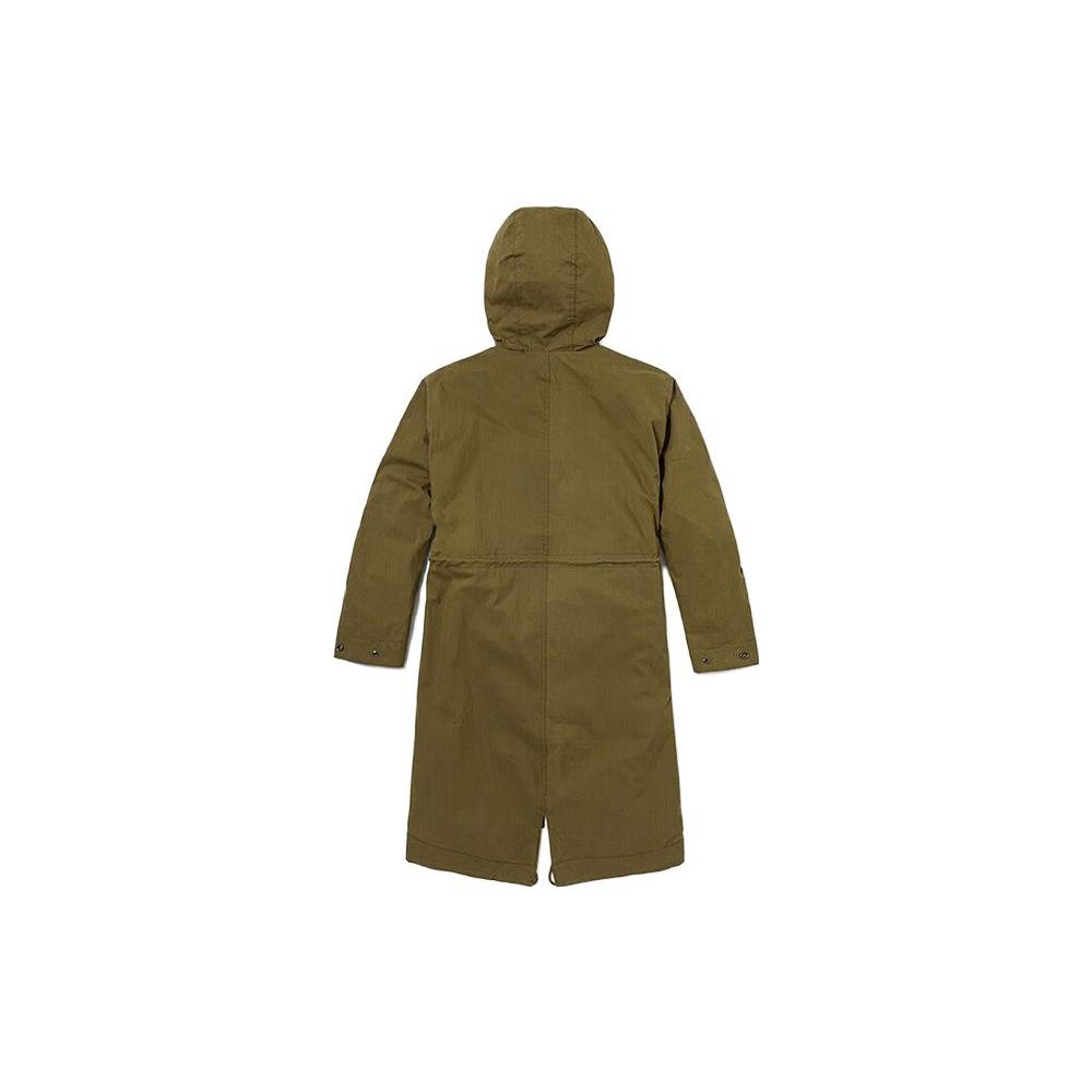 Timberland Einfarbiger Outdoor-Parka für Damen, wasserabweisend, locker geschnitten, mittellang, Army-Grün A6HB9-302