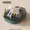 Enclosed Large Antler Cat Litter Box: Washable, Anti-Splash, Removable for Easy Cleaning