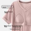 LangSha Women's Nightgown with Built-In Chest Pads, Short-Sleeved Thin Sleepwear, Summer Loungewear, Can Be Worn Outside As A Dress