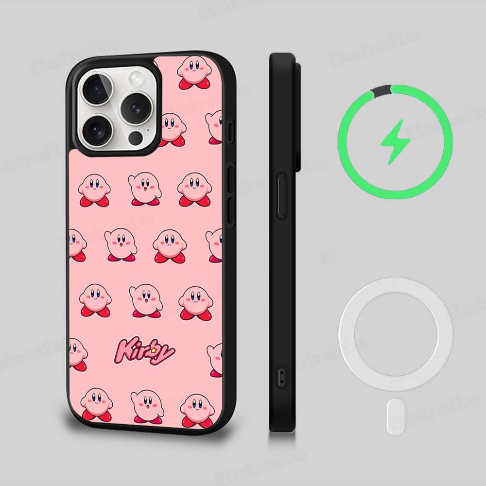 Stars K-Kirby Clear For Magsafe Magnetic Wireless Phone Case For IPhone 11 12 13 14 15 16 17 Pro Max Plus Cover