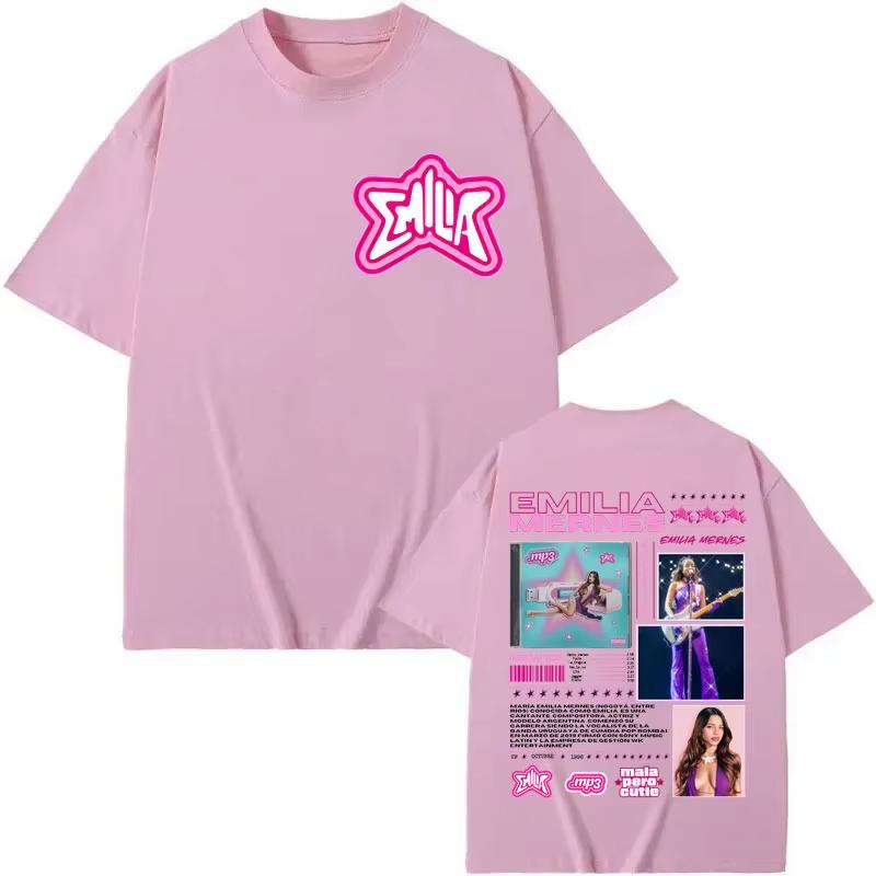 Emilia Merne MP3 Album Tour Graphic T Shirt Men Women Clothing Fashion Y2k Oversized T-shirt Summer Casual Short Sleeve T-shirts