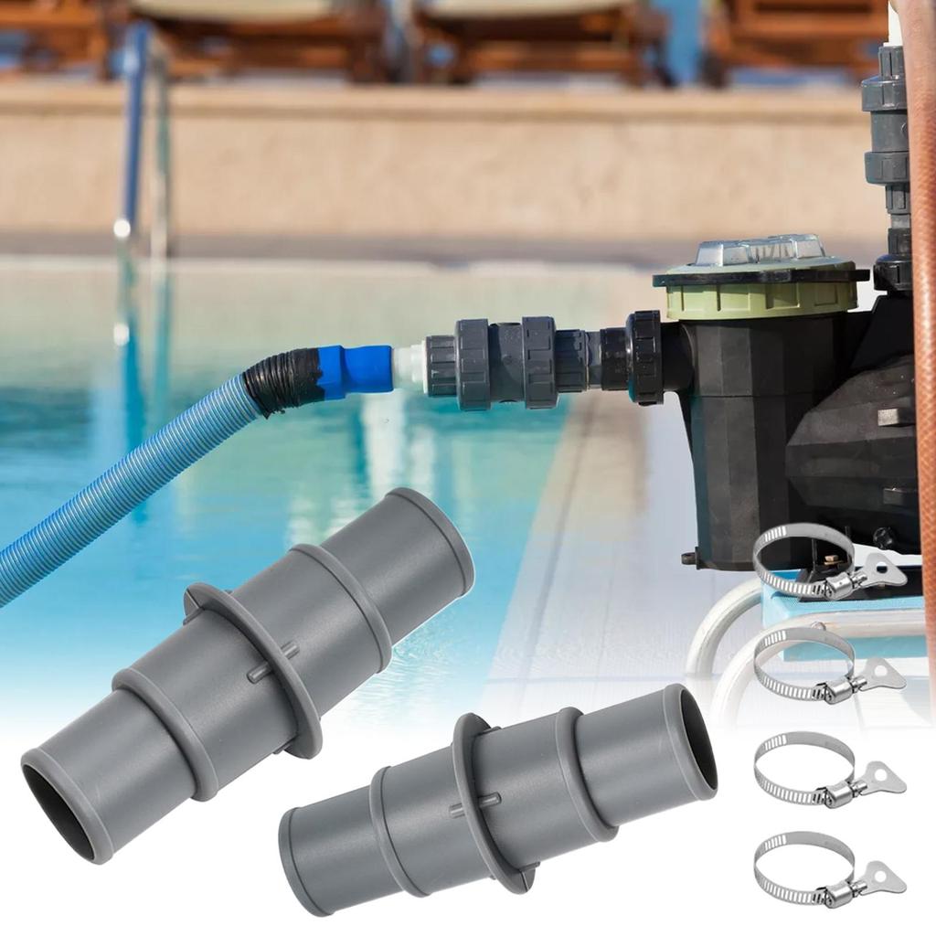 2pcs Pool Pump Hose Connector Pool Hose Adapters Over Ground Pool Hose Adapter Leak-Proof Cleaner Filter System Accessories
