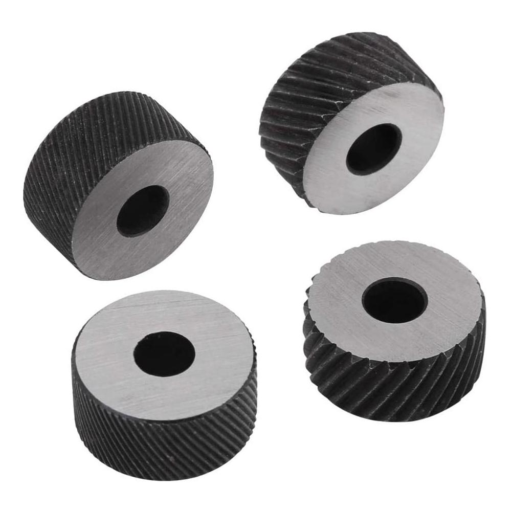 1 Pcs Knurling Knurler Tool Holder Linear Knurl Tool Lathe Adjustable Shank with Wheel