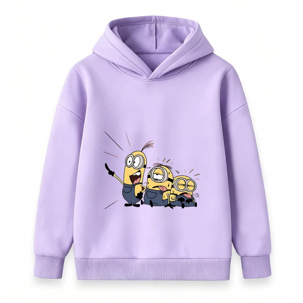Kids Boys Girls 100% Cotton Crew Neck Short Sleeve T-Shirt, Cute Cartoon Three Funny Yellow Characters Print Casual Soft Tee Tops for Children Daily W