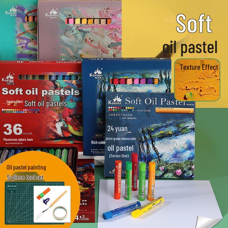 Gao Erle Professional Soft Oil Pastels: 36 Heavy Colors & 48 Rich Crayon Set for Beginners