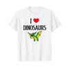 I Love Dinosaurs Heart Reptile Dinosaurier Liebhaber T Shirt Vintage Versatile Casual Top For Everyday Wear Unisex